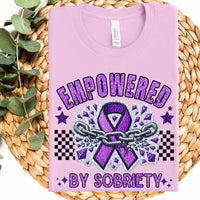 Empowered by sobriety (HW) 58362 DTF transfer