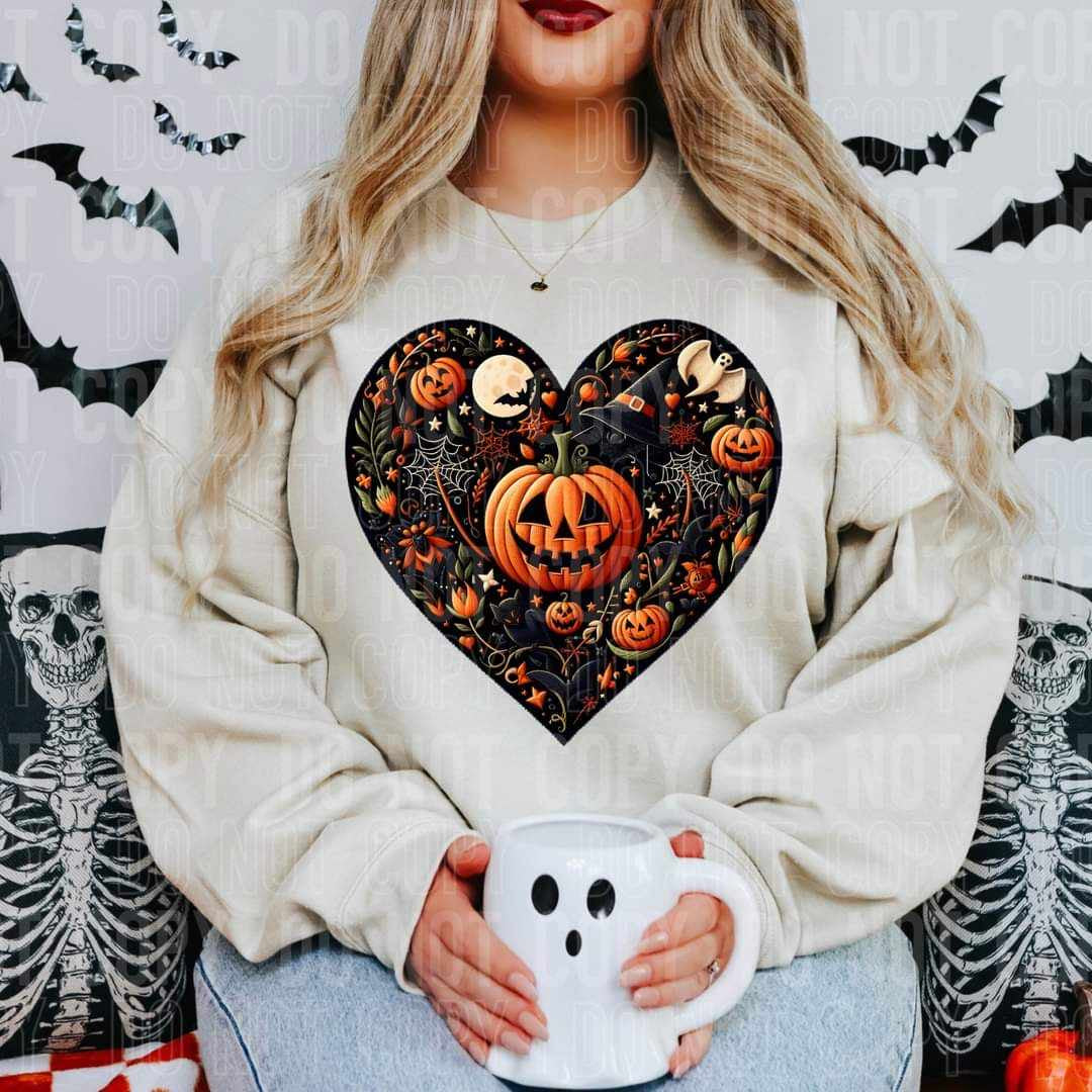 Pumpkins in heart (SBB) 52798 DTF transfer