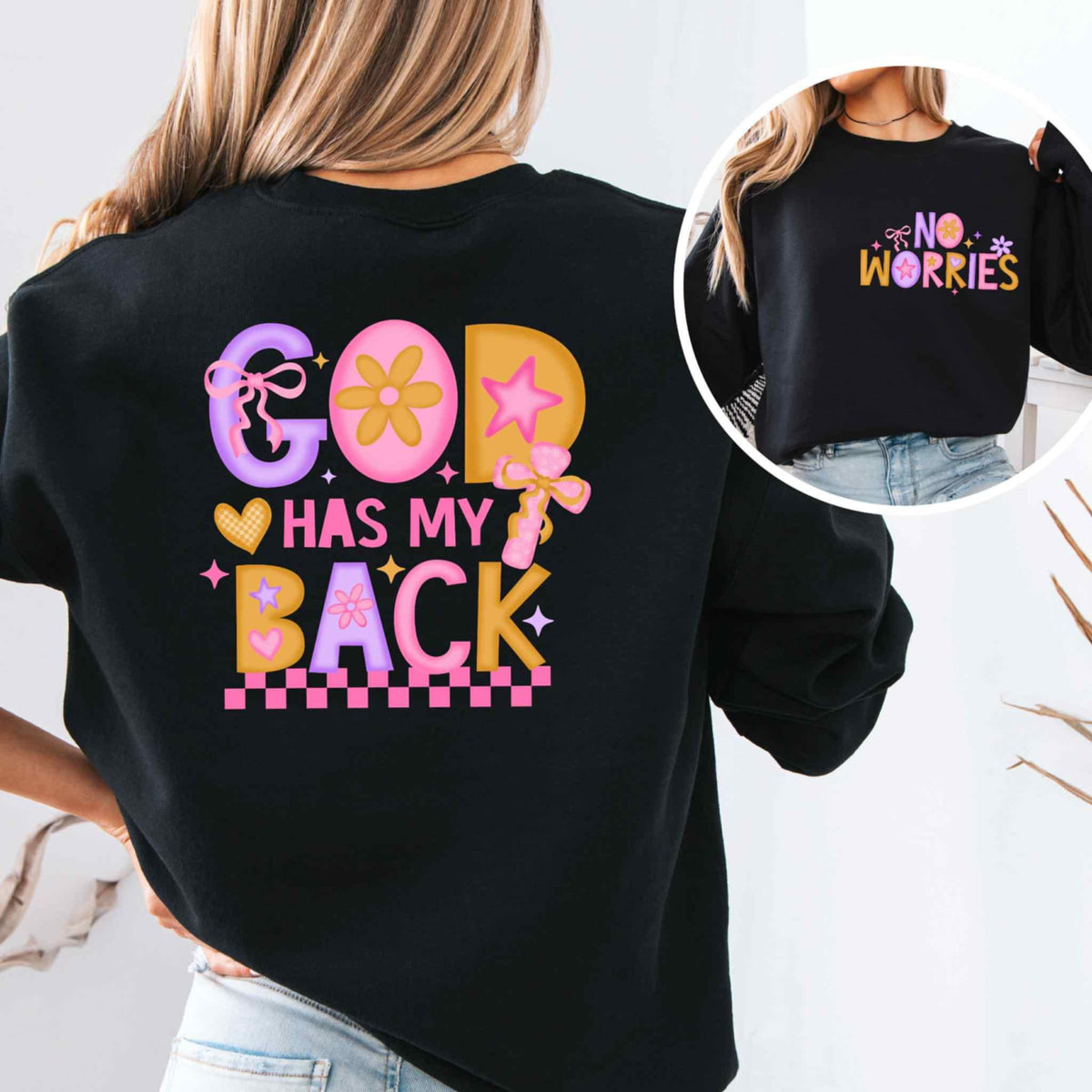 God has my back BACK exclusive 107373 DTF transfer