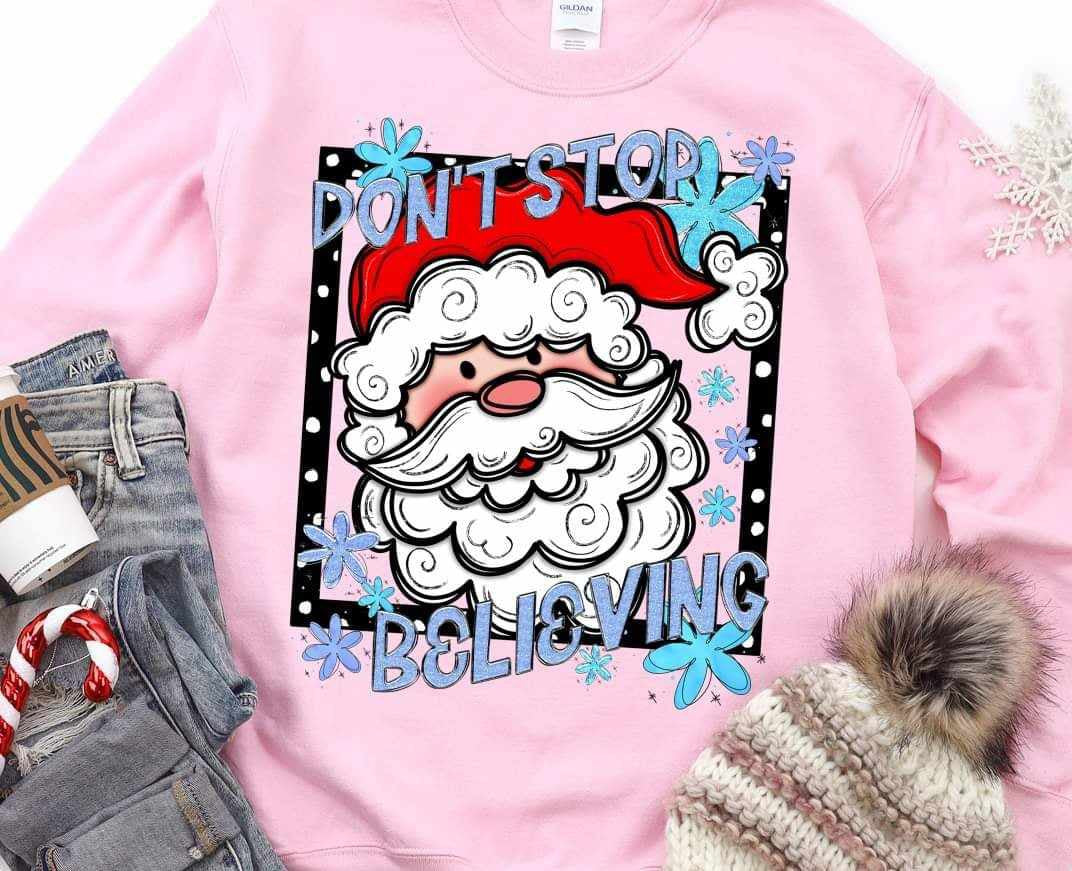 Don’t stop believing light Santa (S&G) 65459 DTF transfer