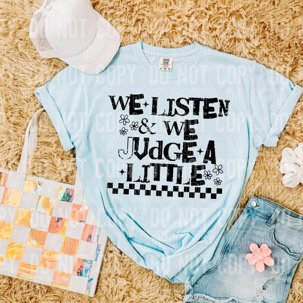 We listen & we judge a little (SBB) 107253 DTF transfer