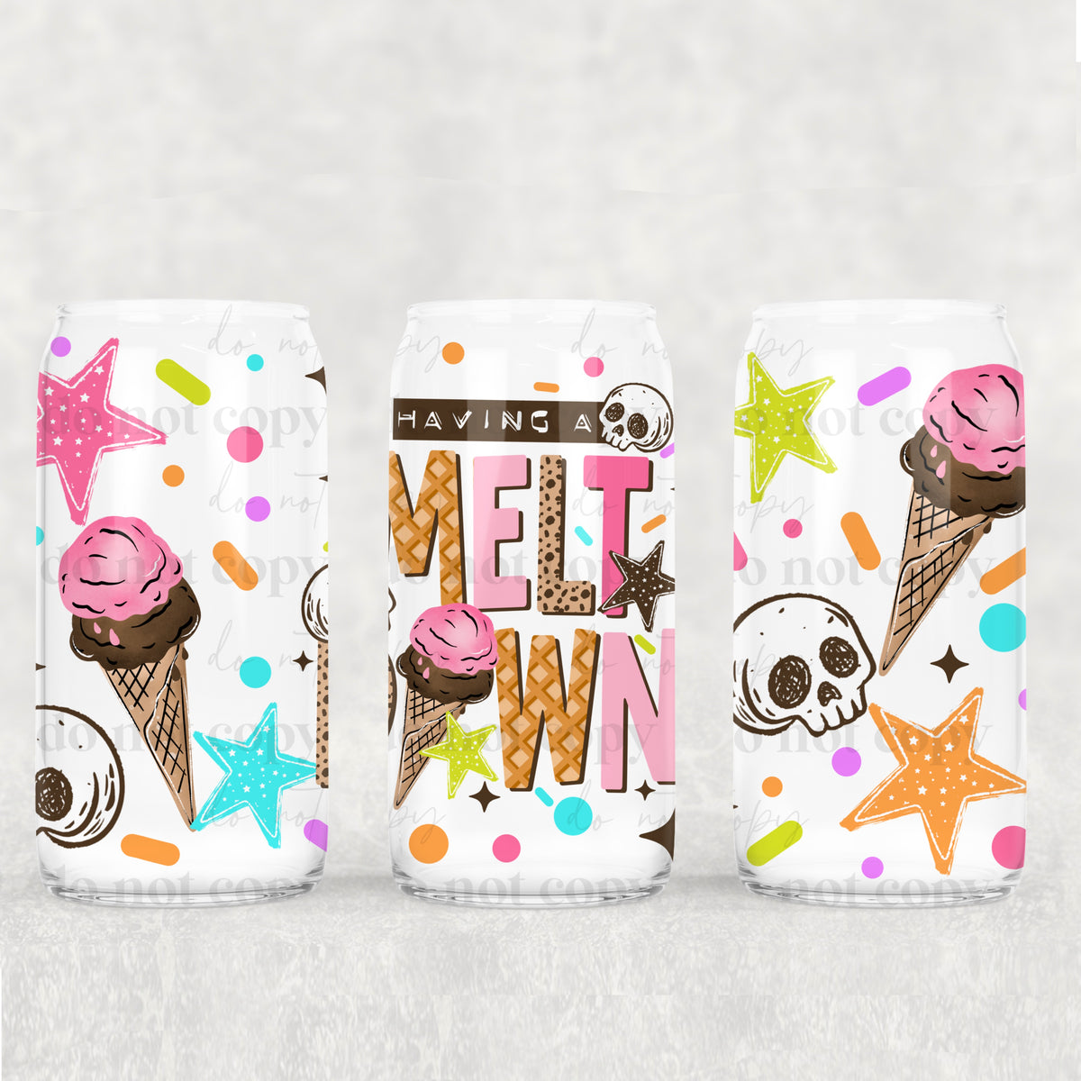 Having a meltdown ice cream (CSC) UV DTF WRAP
