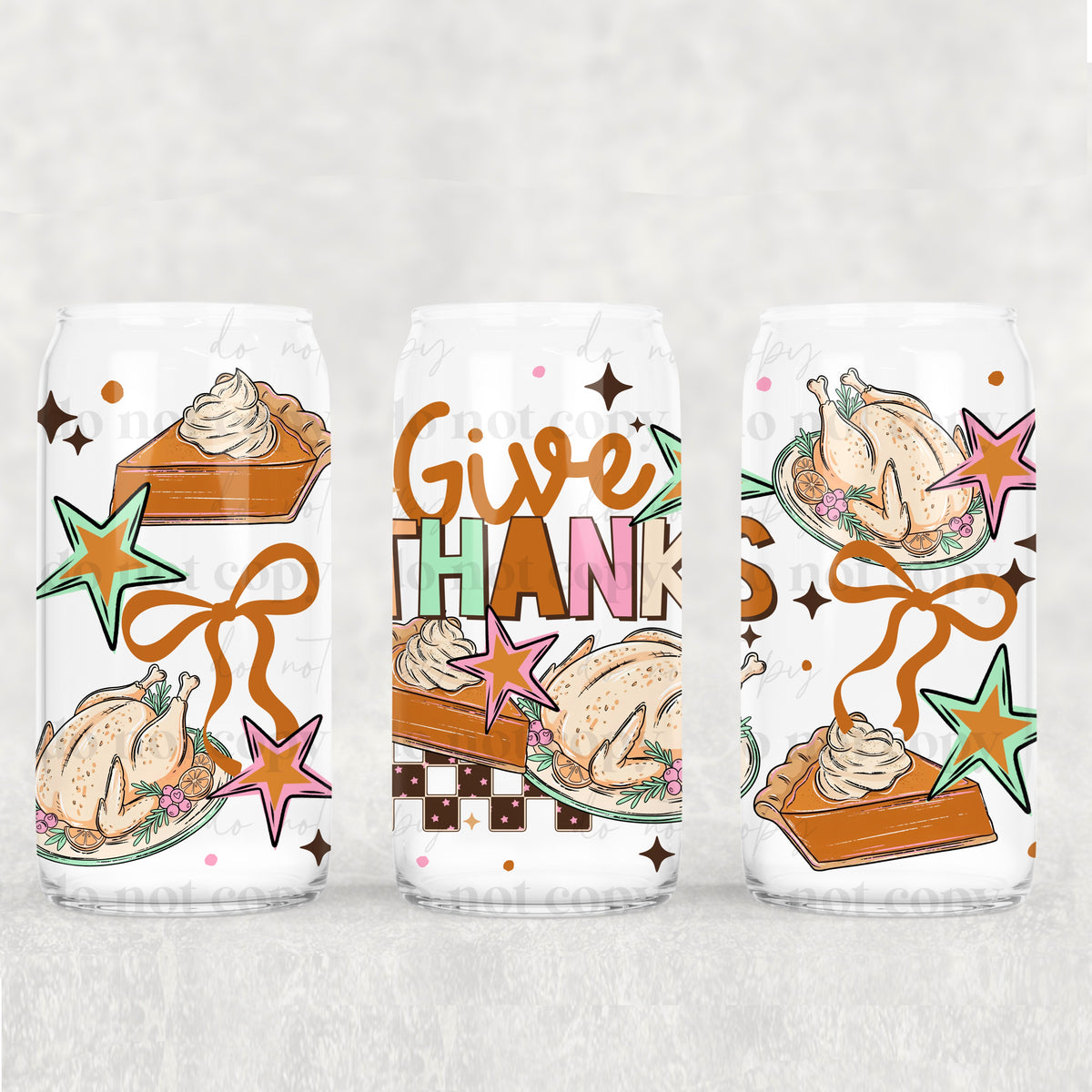 Give thanks turkey (exclusive) UV DTF WRAP