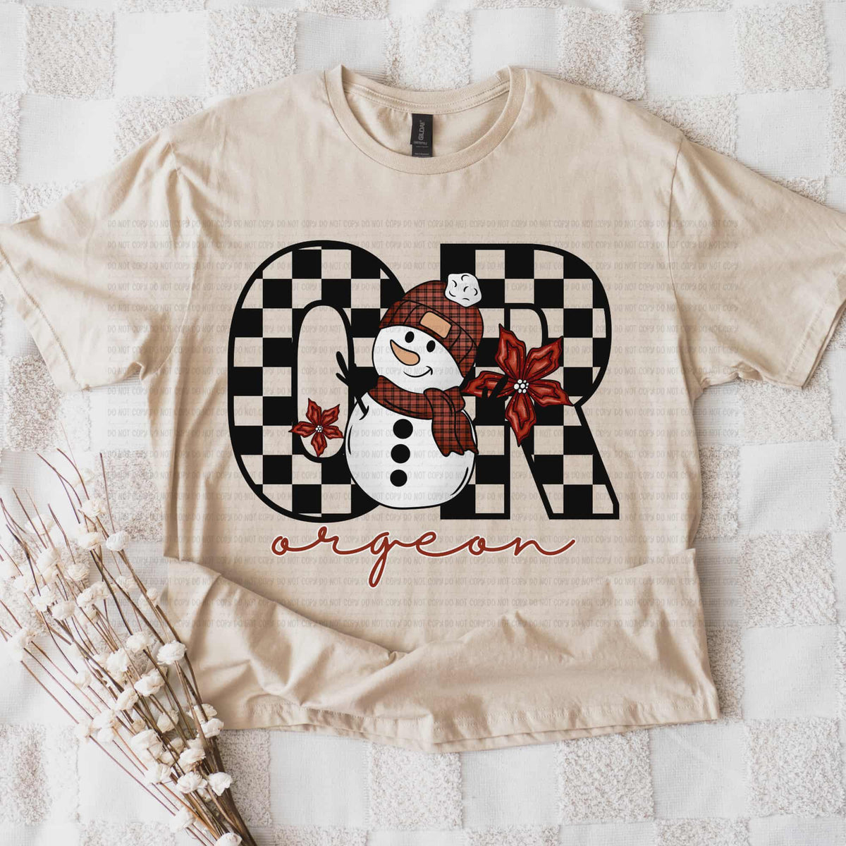 Oregon snowman checker (REVEL) DTF Transfer