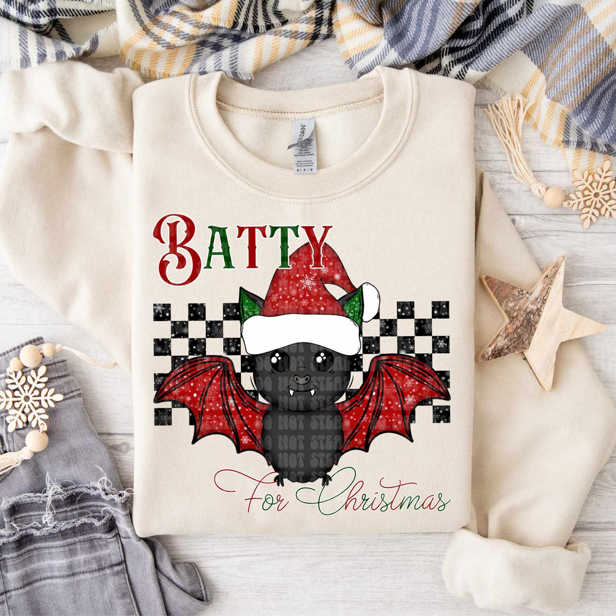 Batty for Christmas (LANE) 58663 DTF transfer