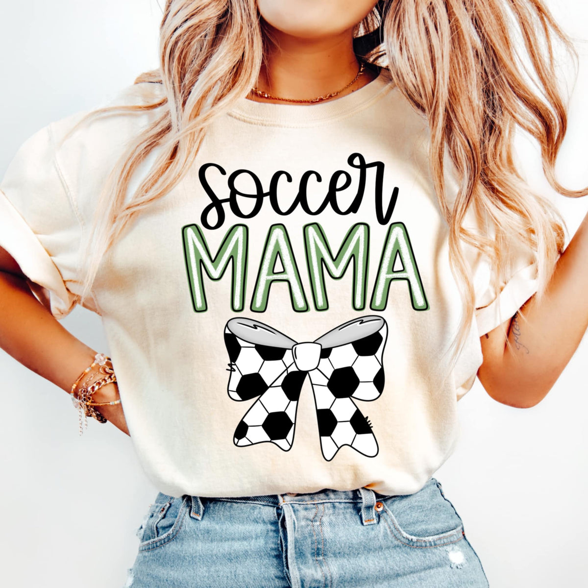 Soccer mama bow (CMD) 92205 DTF transfer