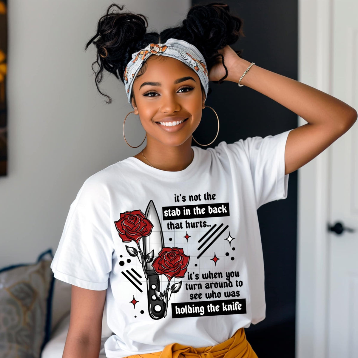 It’s not the stab in the back that hurts BLACK (CSC) 85681 DTF transfer