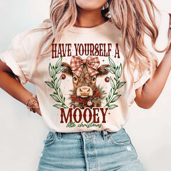 Have yourself a mooey Christmas 67513 DTF transfer