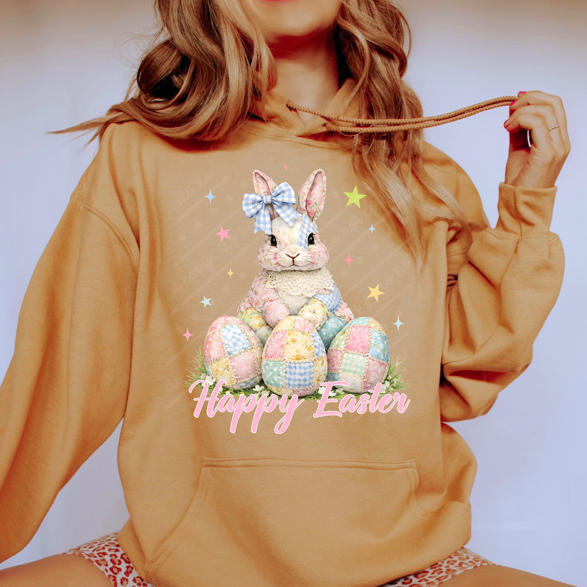 Happy Easter Patchwork eggs DTF Transfer