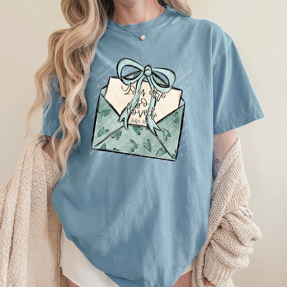 You are so loved blue envelope (OHDD) DTF Transfer