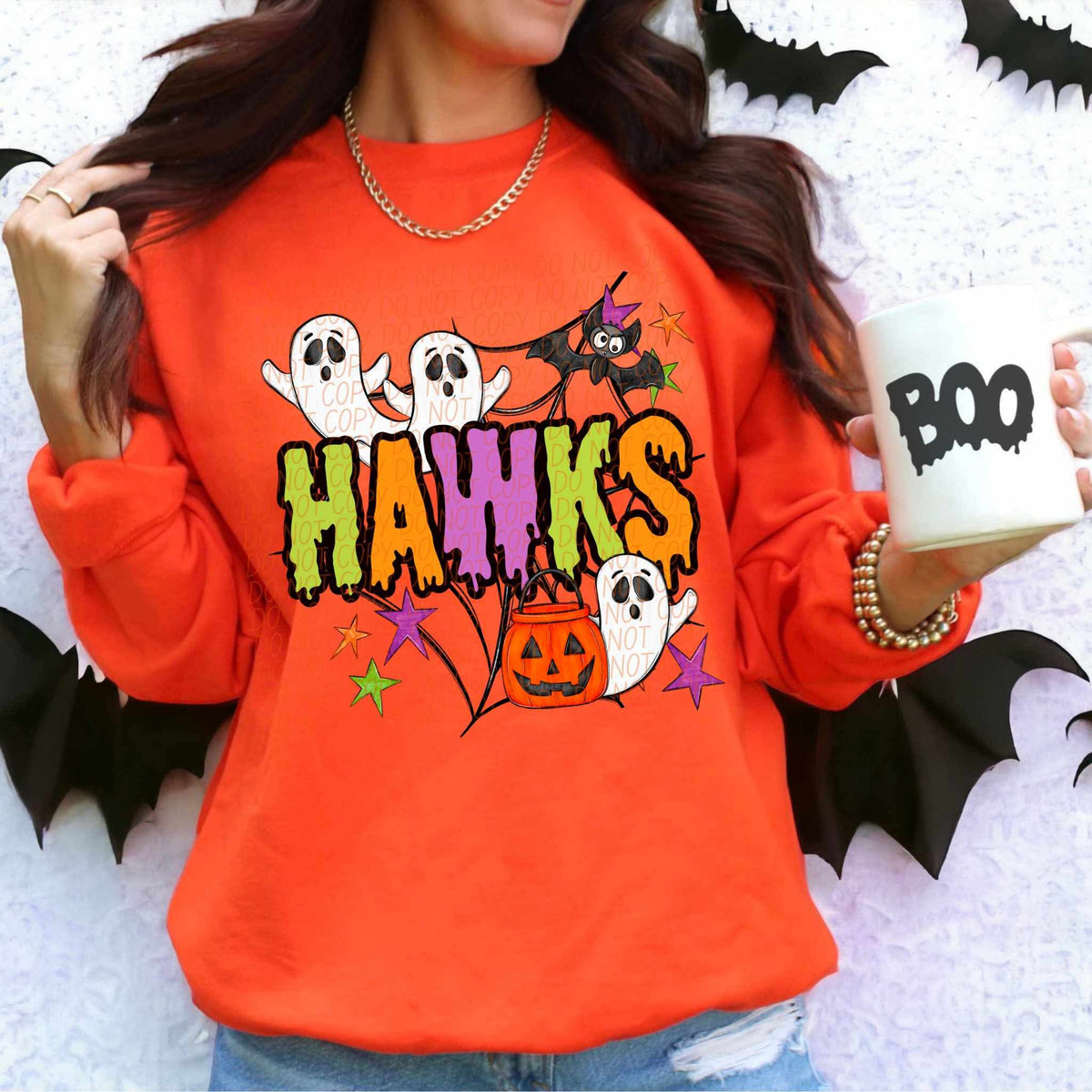 Hawks Halloween (City) DTF transfer