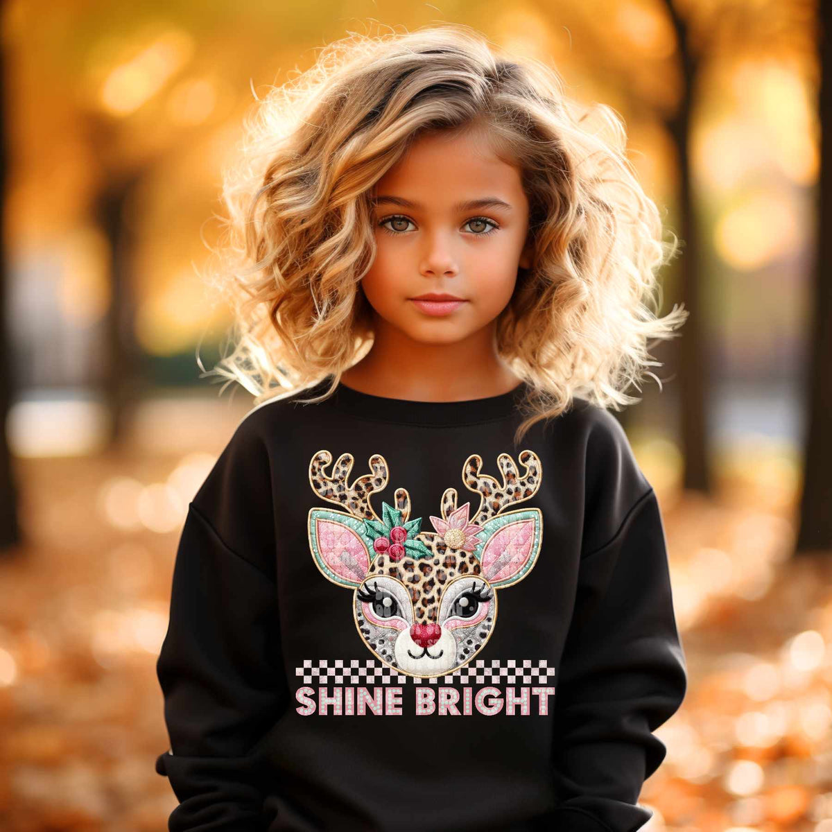 Shine bright leopard deer (LANE) 62738 DTF transfer