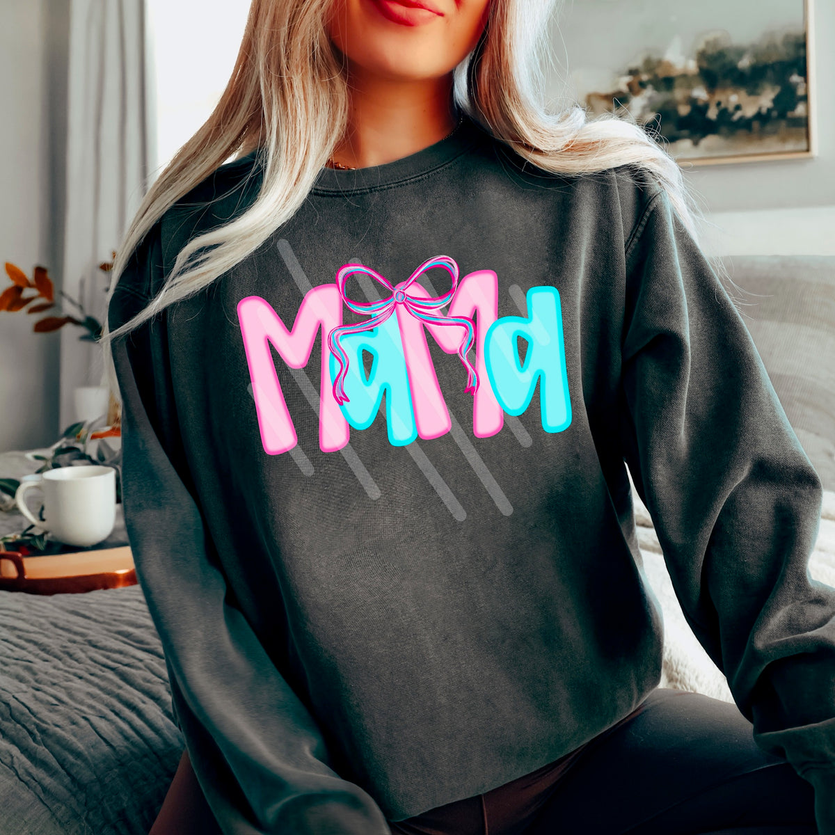 Mama pink and blue (WNDD) 114202 DTF transfer