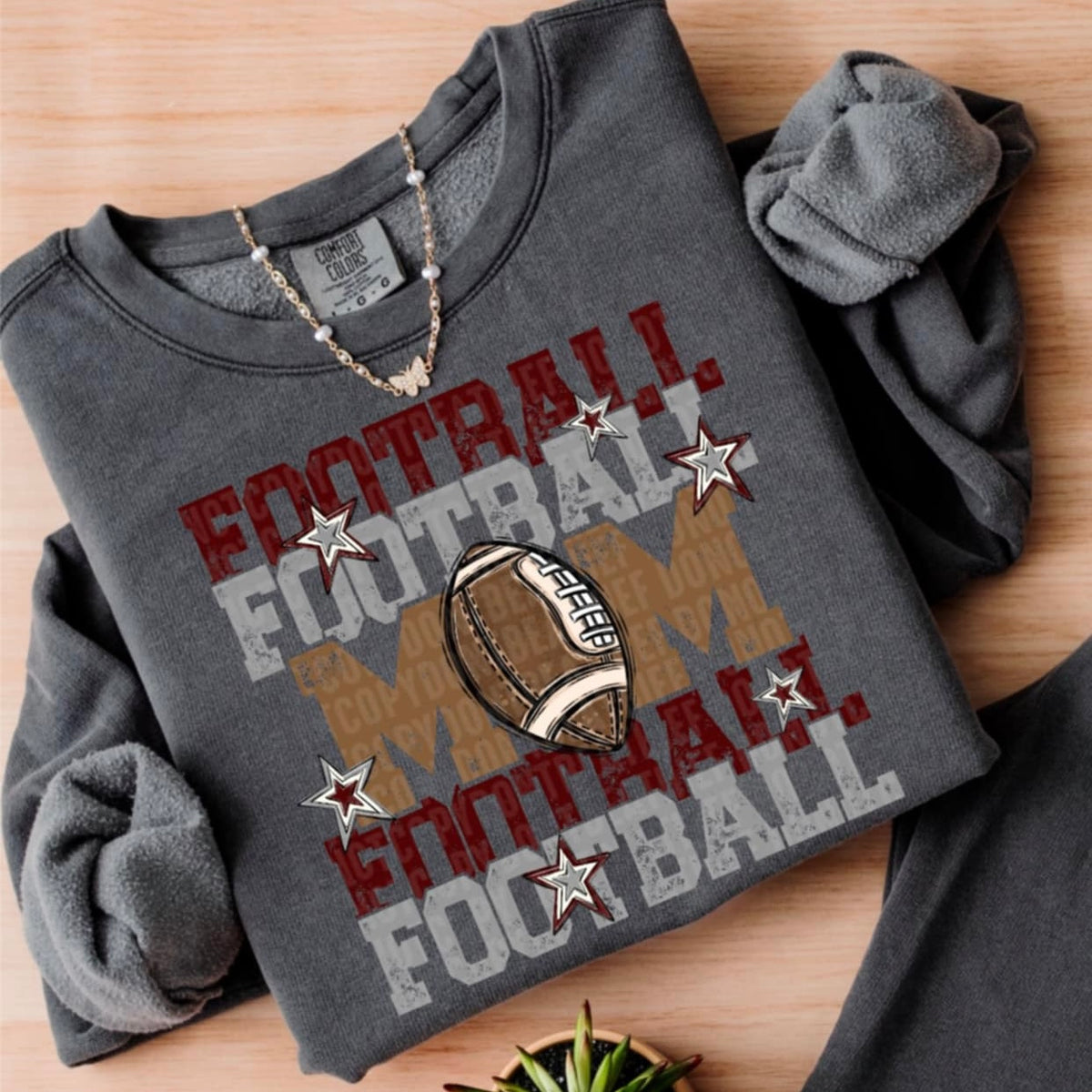 Football Mom SDD maroon/gray