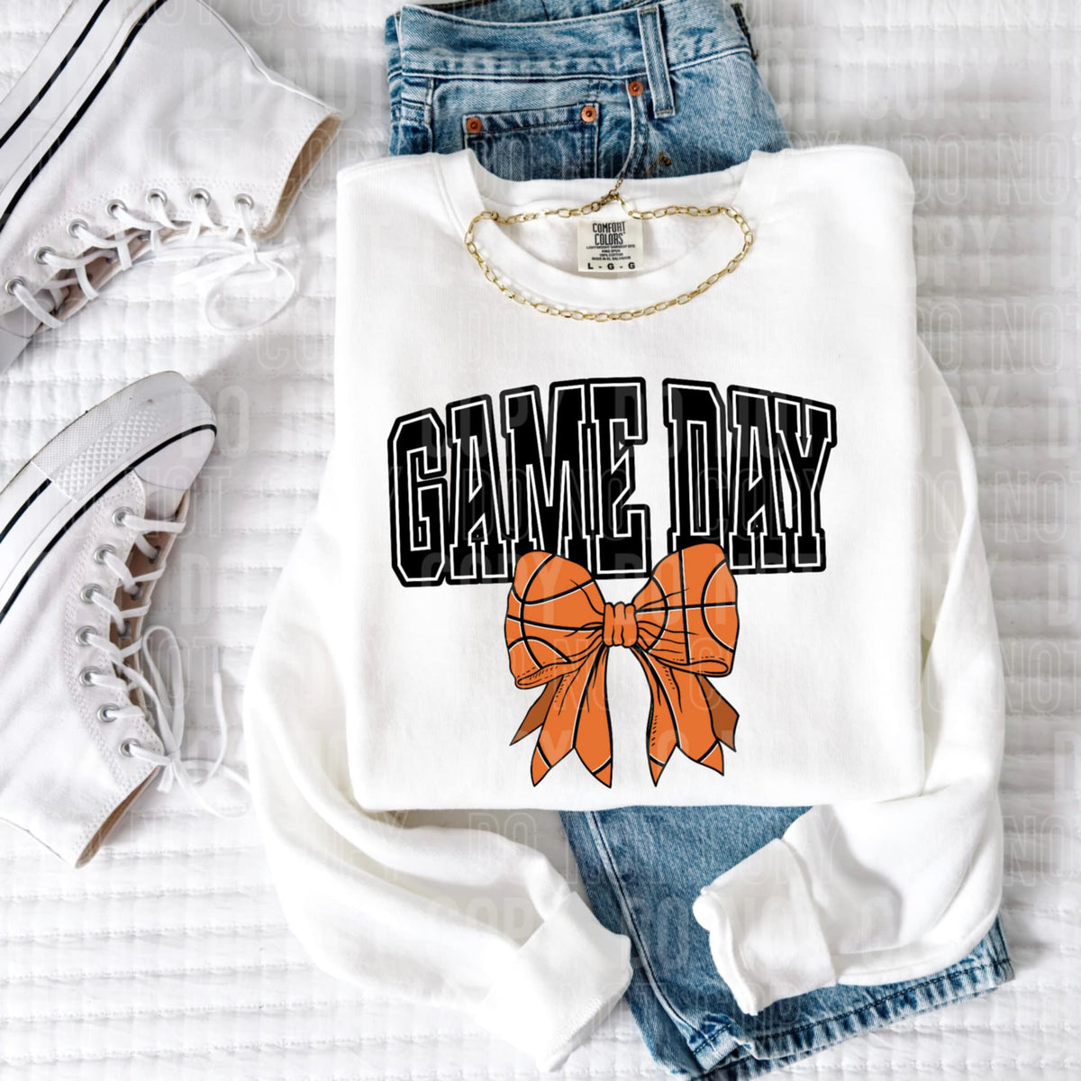 Game day basketball bow (SBB) 92069 DTF transfer