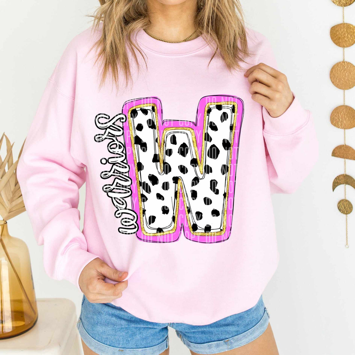 Warriors Polka Font Mascot Caplinger 56236 DTF transfer