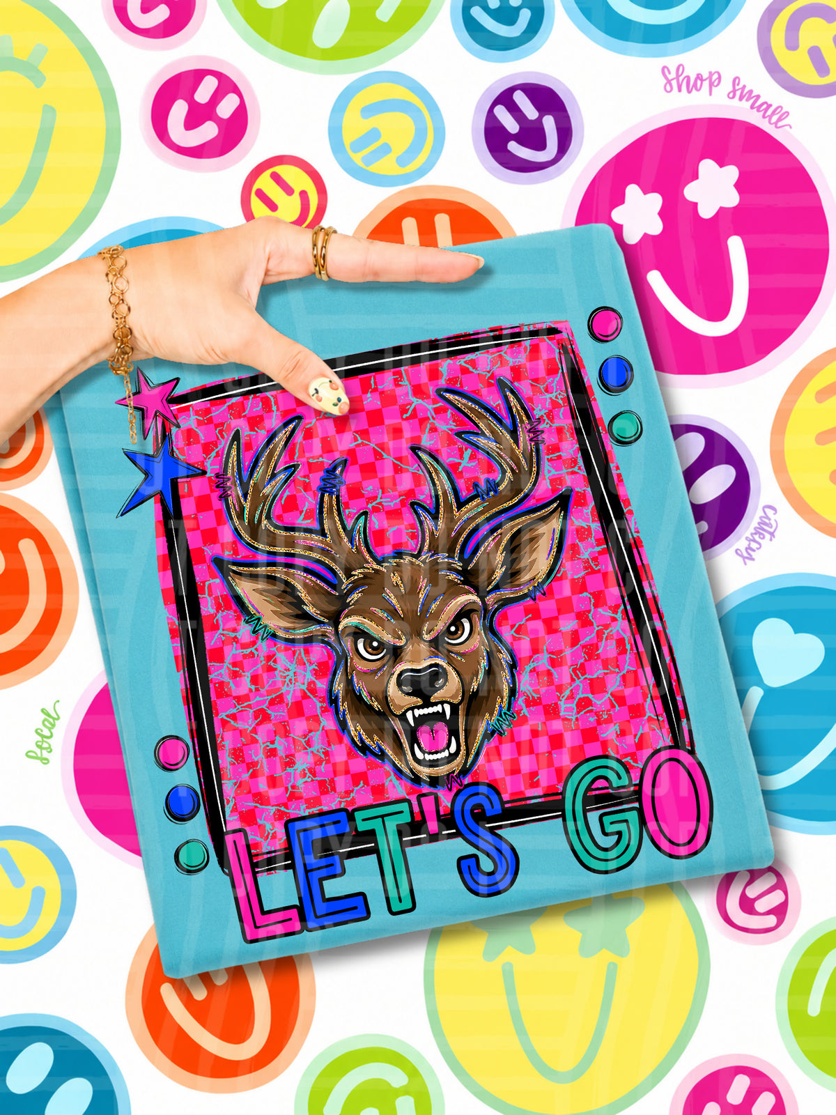 Let's go deer mascots (Caplinger) DTF transfer