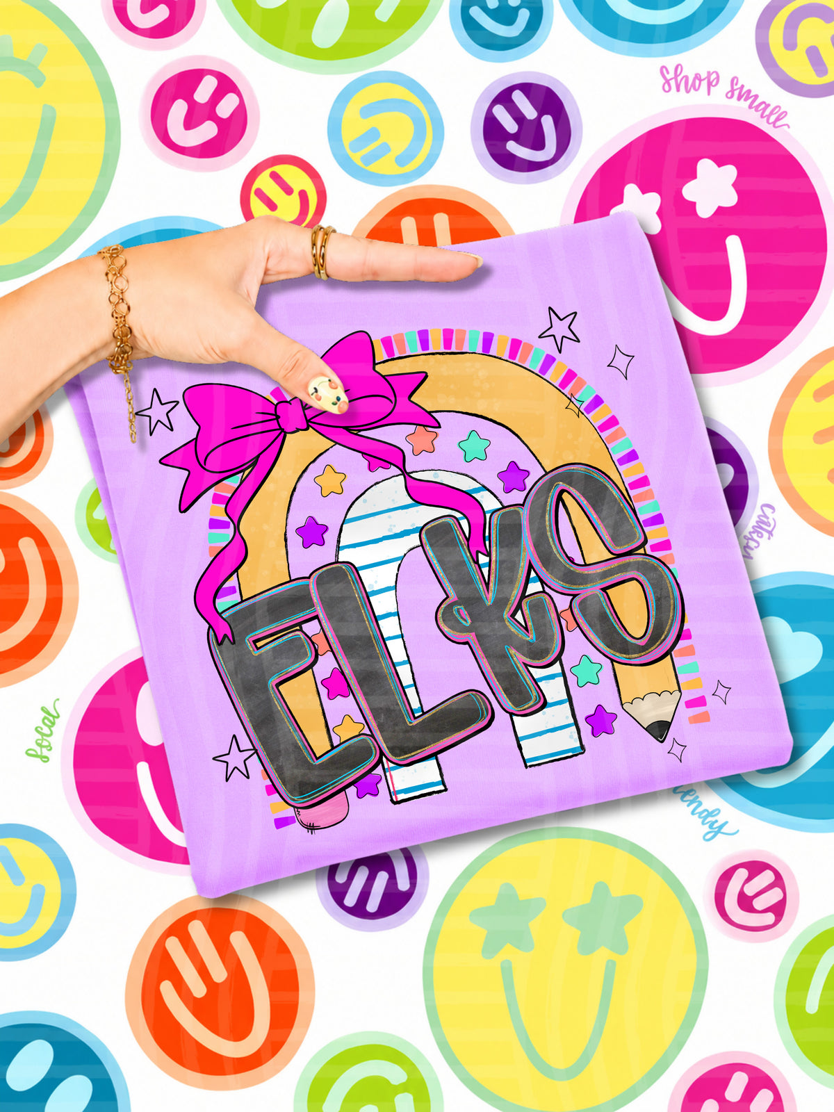 Elks rainbow crayon (CAPLINGER) DTF Transfer