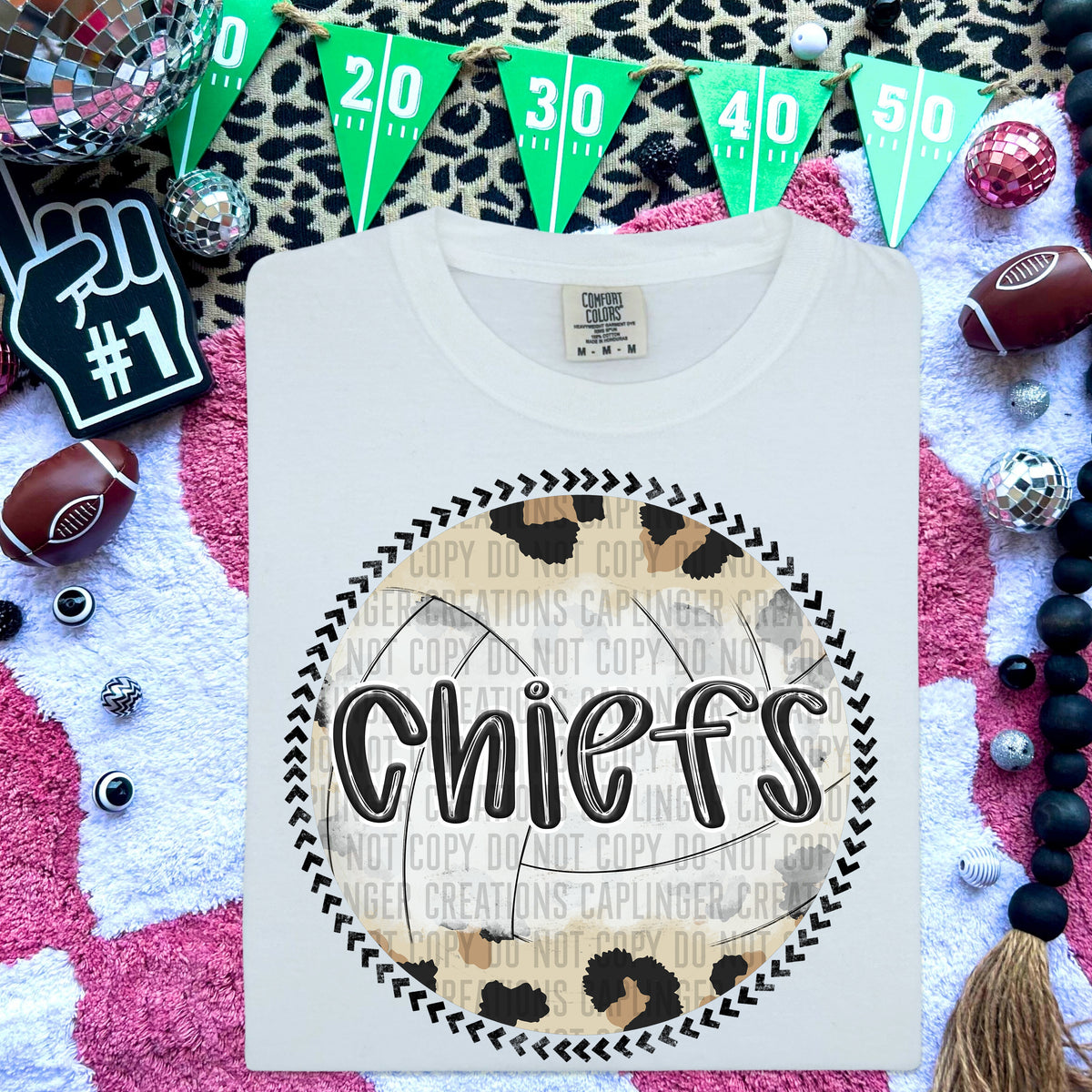 Chiefs volleyball background (Caplinger) DTF transfer