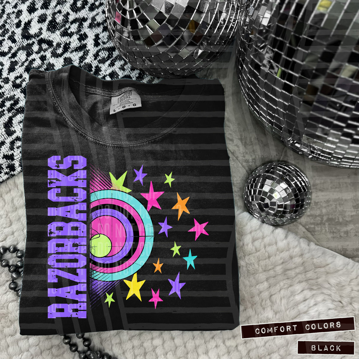 Razorbacks Rainbow Retro (Caplinger) DTF transfer