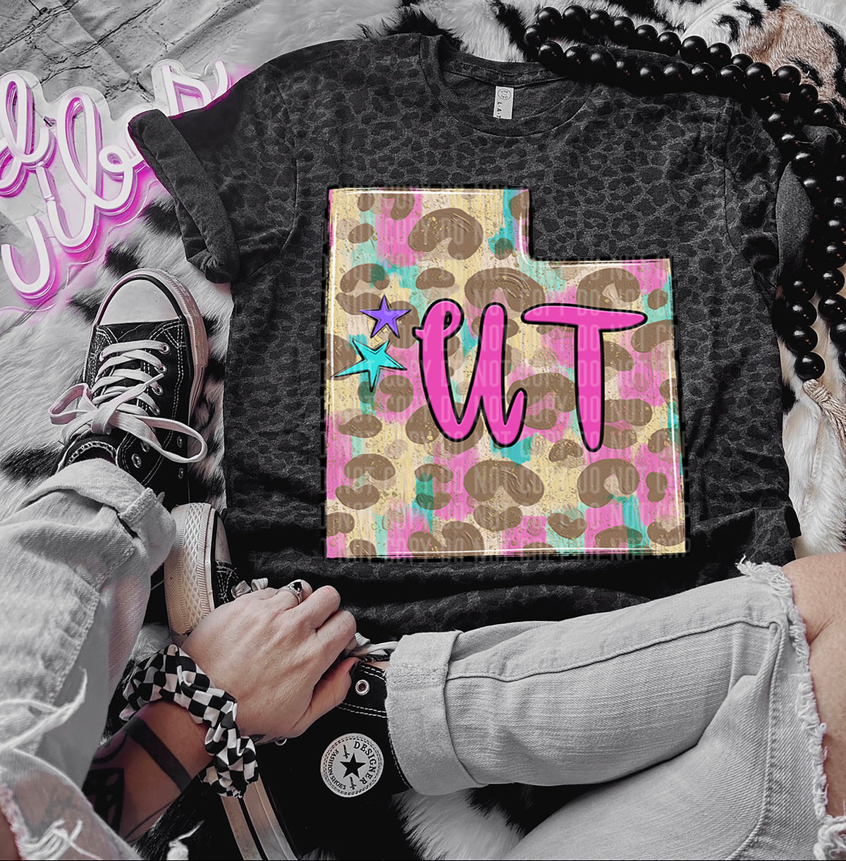 Preppy bright states DTF transfers