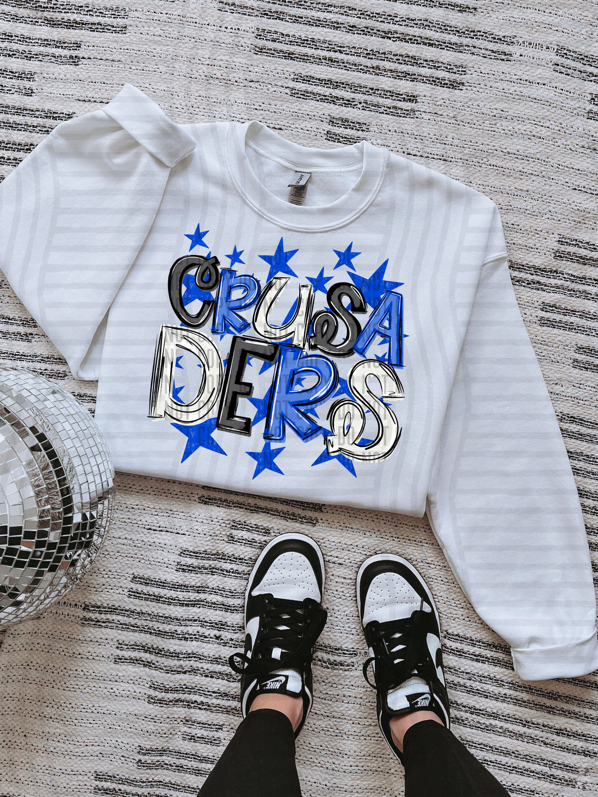 crusaders men black and blue with blue stars (caplinger) DTF Transfer