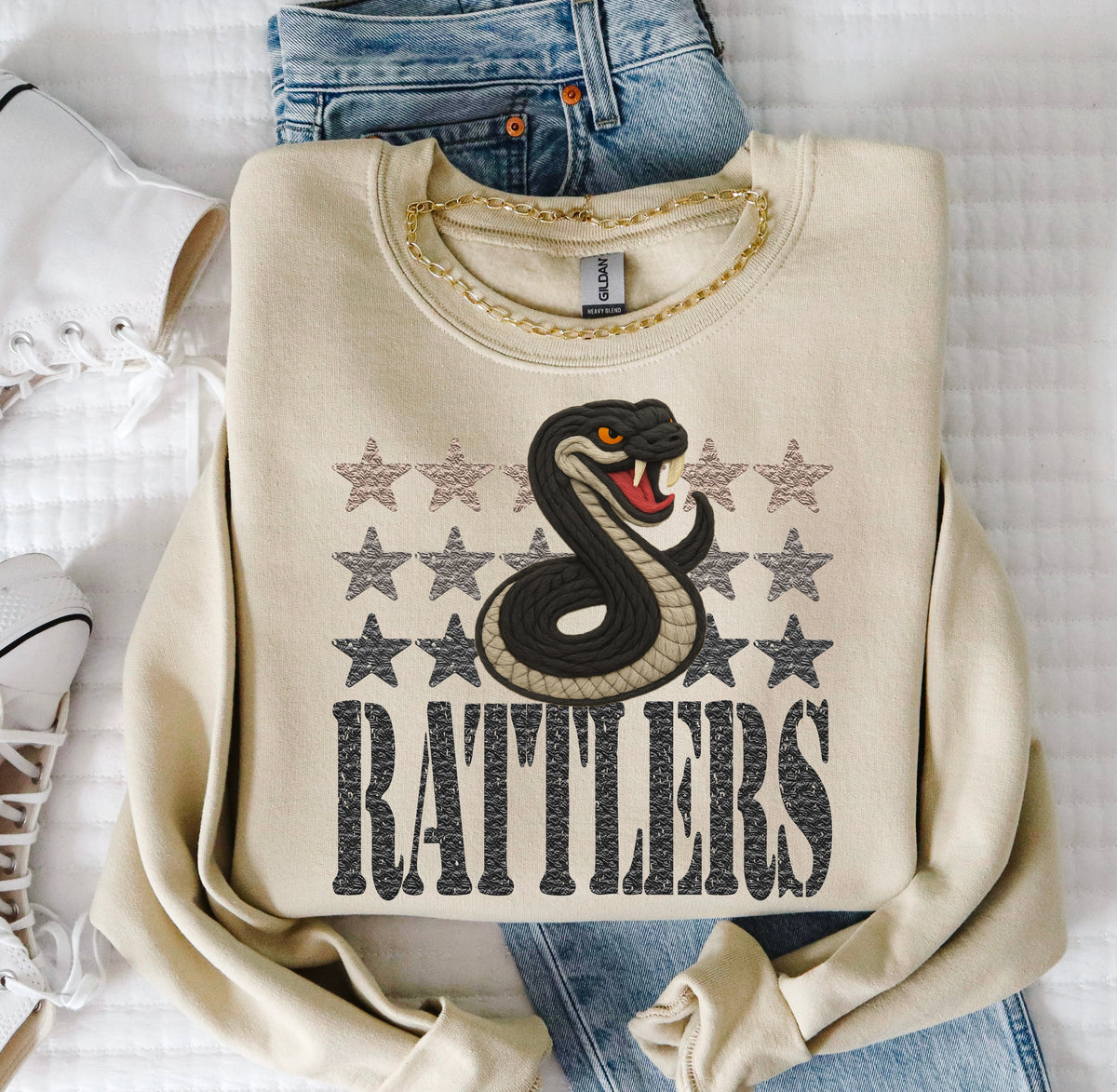 Rattlers Yarn Mascot (S&G) DTF transfer