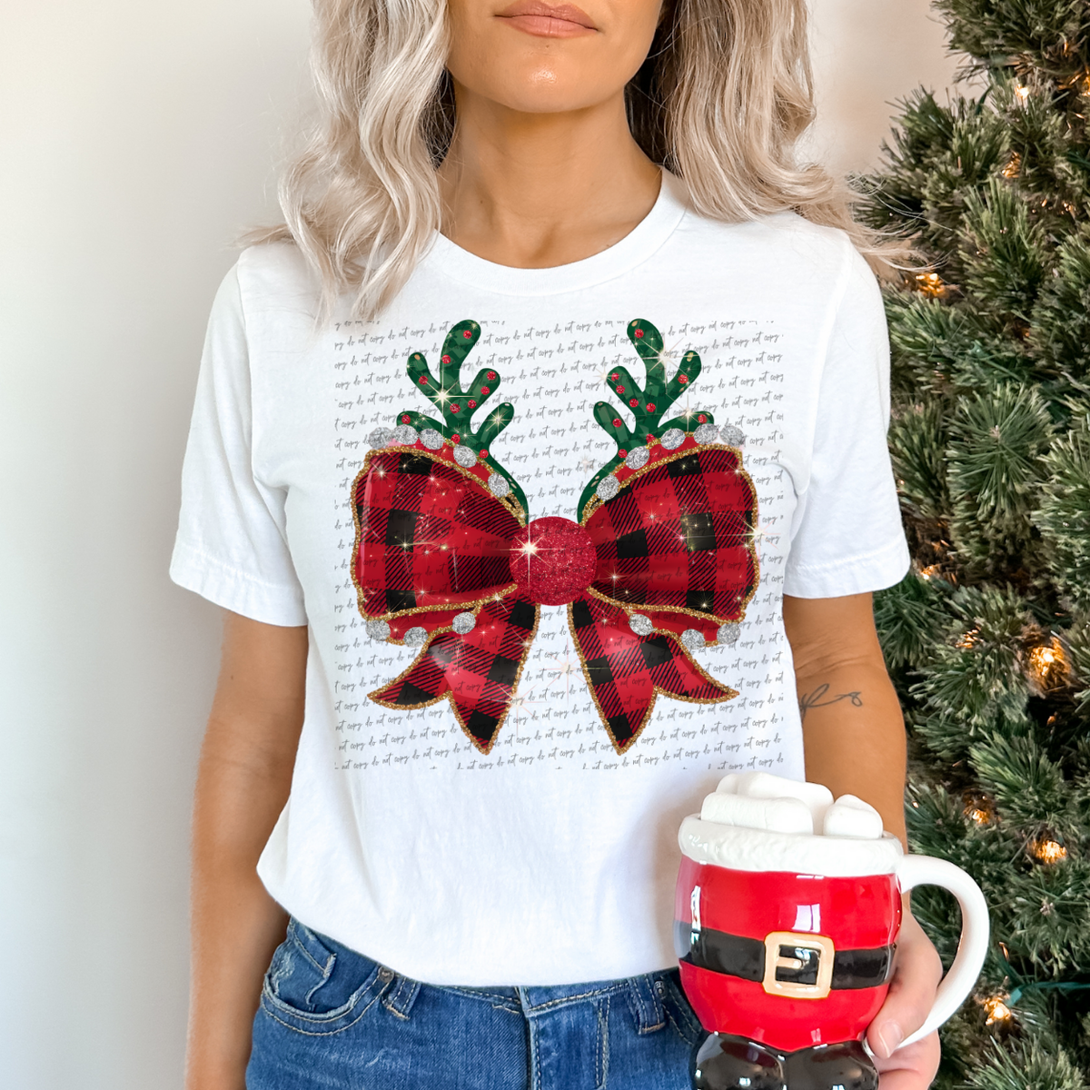 Plaid Reindeer 68622 DTF Transfer