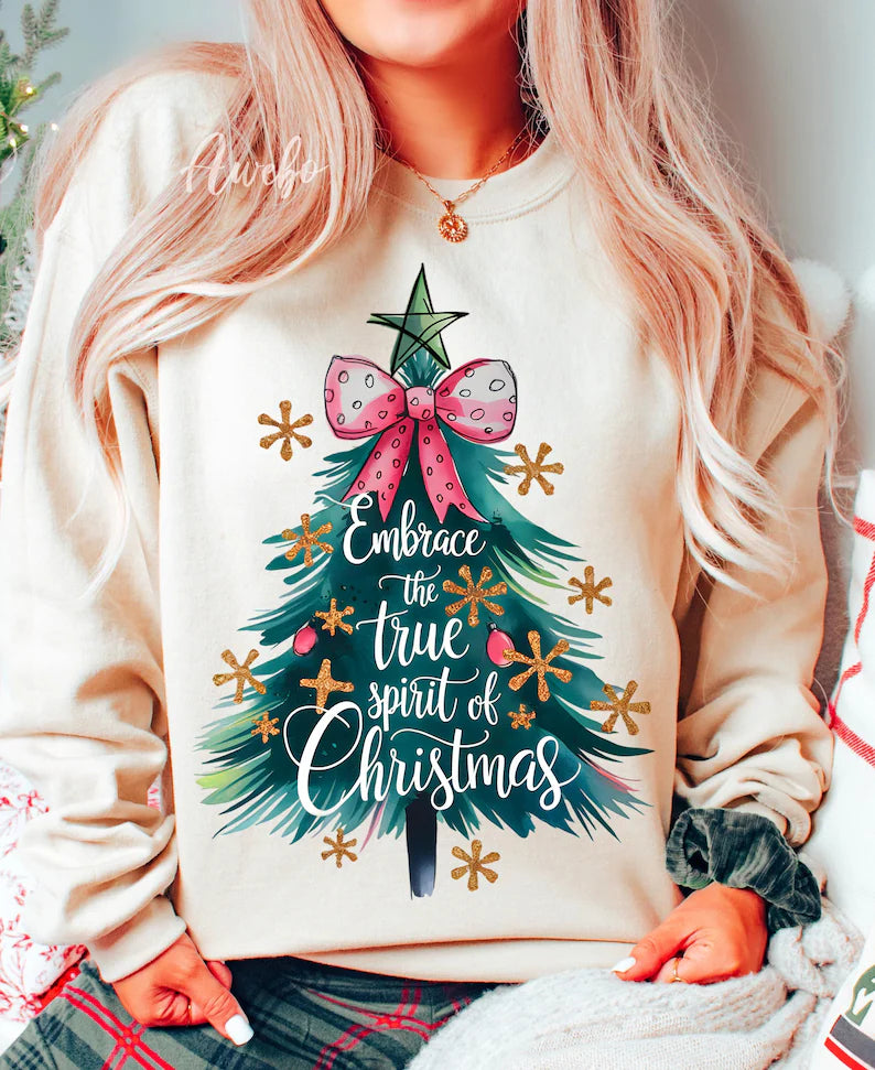 Embrace the true spirit of Christmas tree 67599 DTF transfer