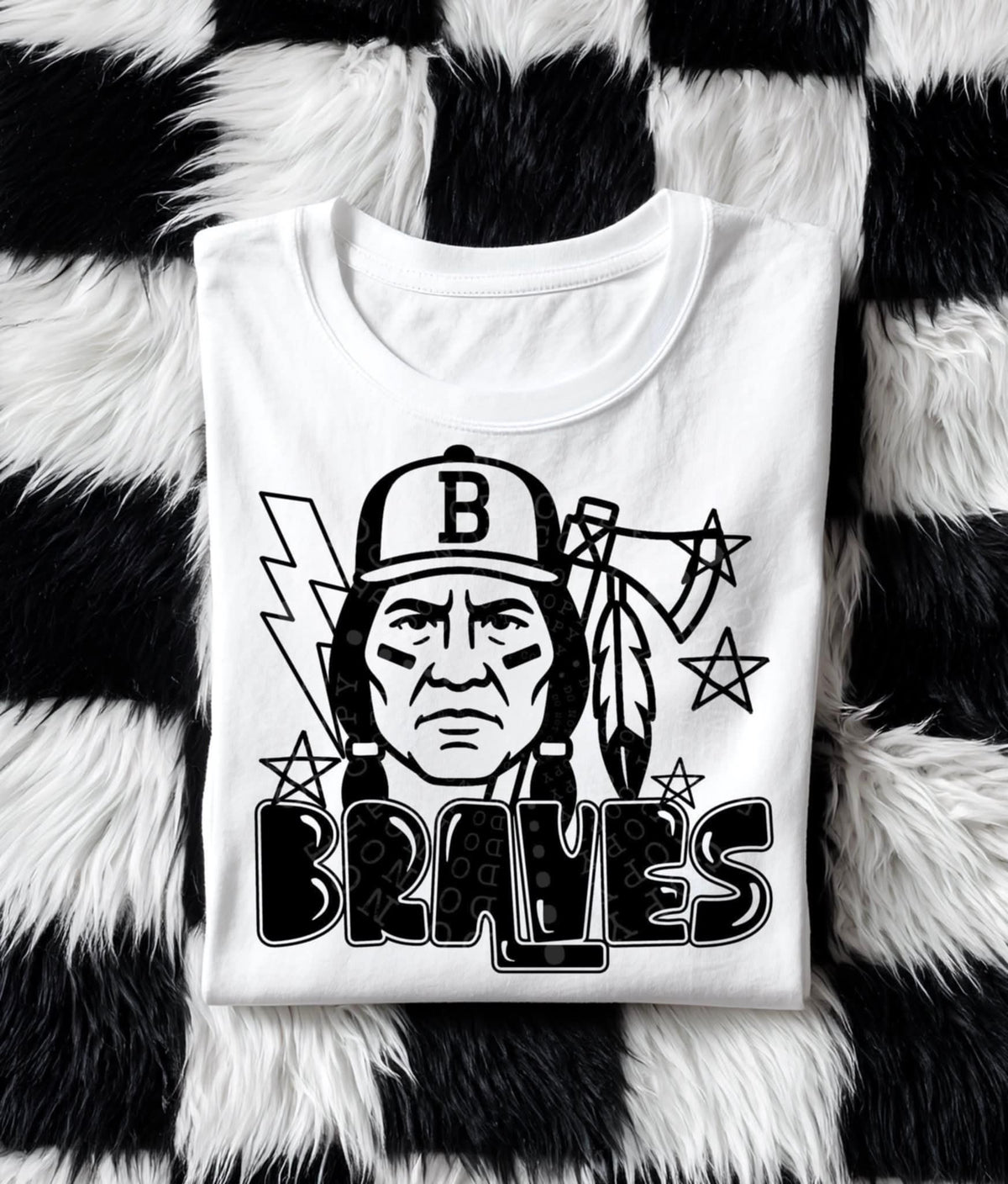 Braves Mascot BLACK (C’s) DTF transfer