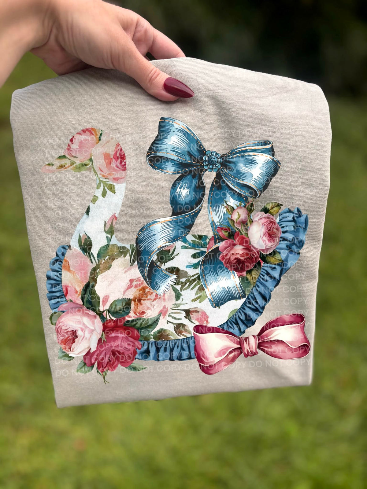 Bow & Floral goose (scg) DTF Transfer