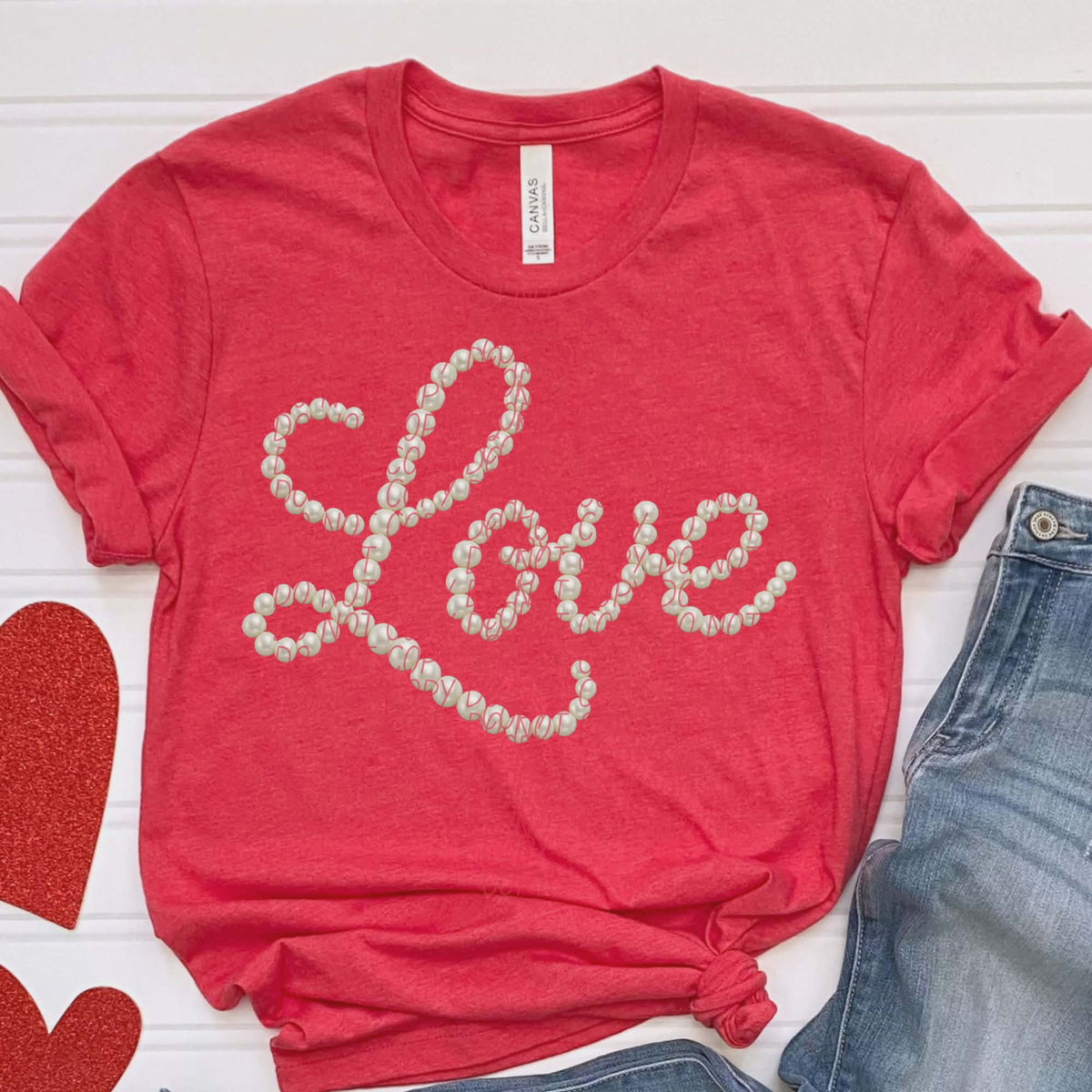 Faux beads love (city) DTF transfer