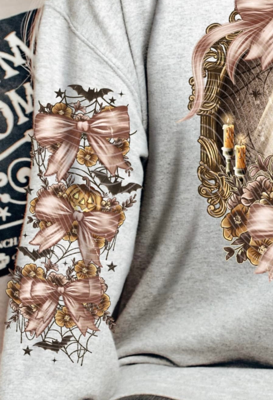 Rose Gold Ghost Bow Mirror Frame SLEEVE ONLY AG DTF transfer