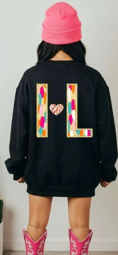 IL brushstroke with heart (S&G) 82975 DTF transfer