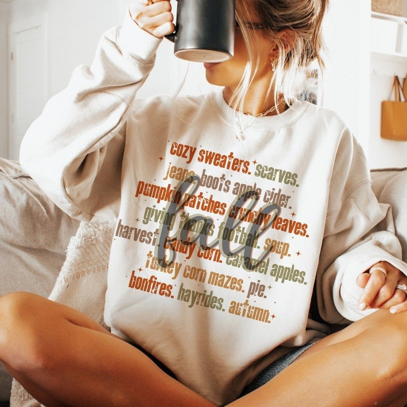 Fall words 50976 DTF transfer