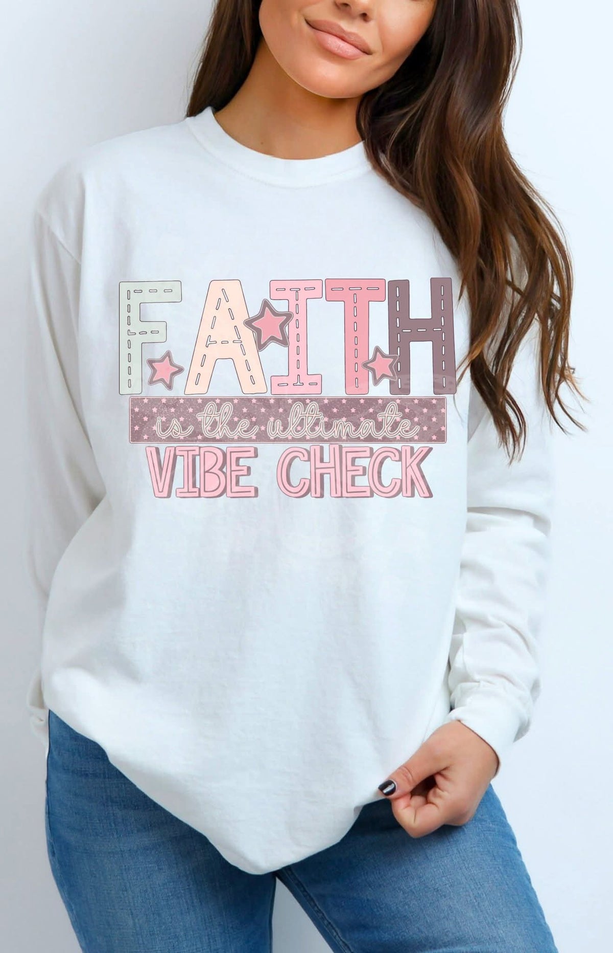 Faith is the ultimate vibe check DTF transfer