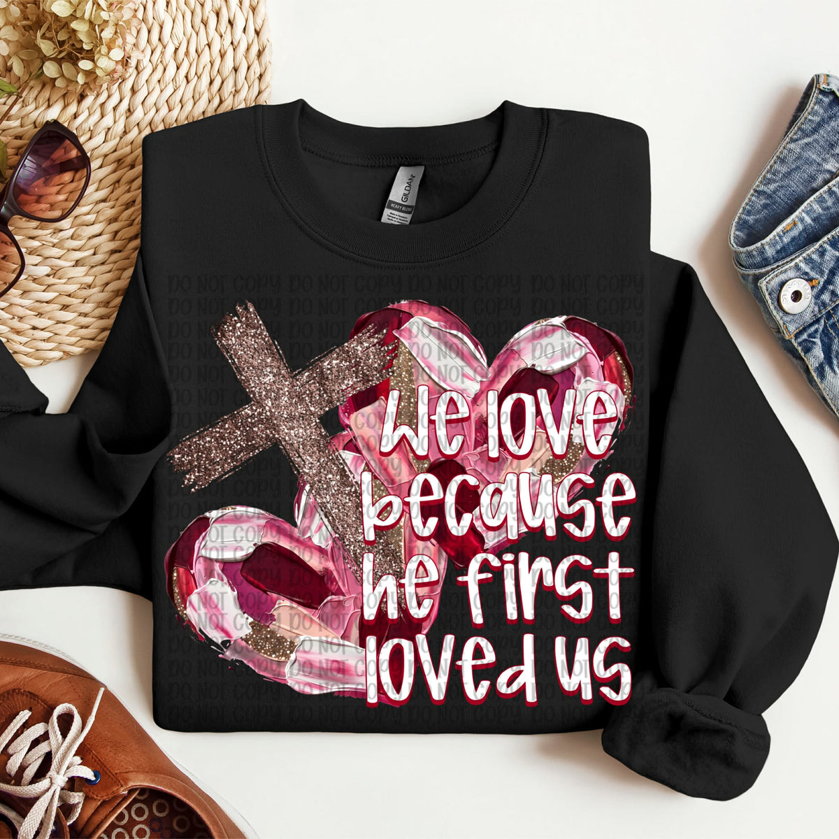 He loved us first (VP) DTF transfer