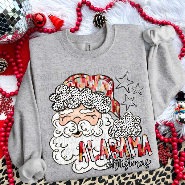 Alabama Christmas Santa (SW) 67214 DTF transfer