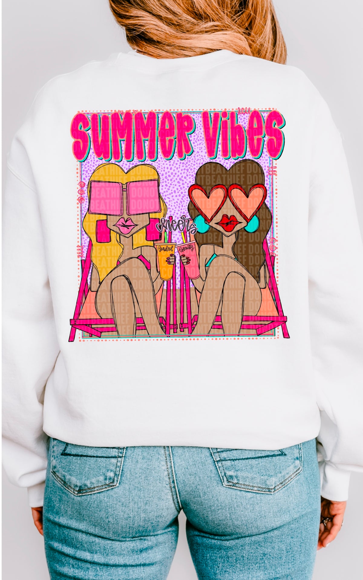 Summer vibes girls 7 106065 DTF transfer