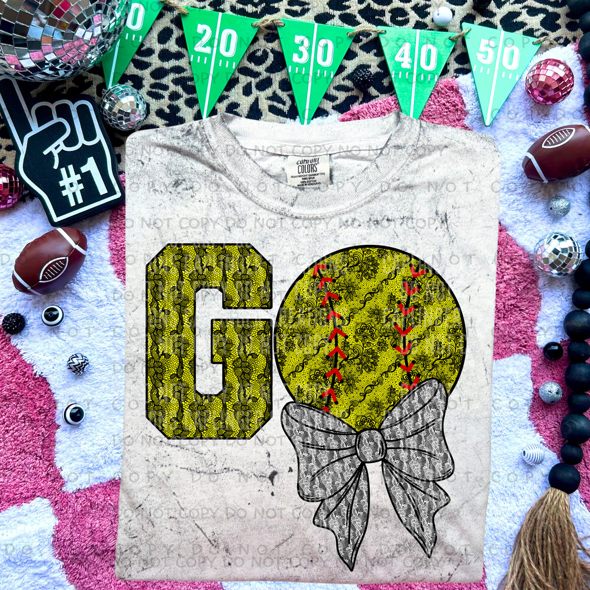 Go softball with bow (Caplinger) 87834 DTF transfer