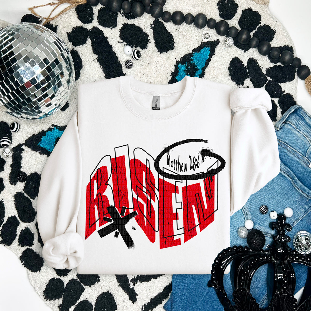 Risen red font 93644 DTF transfer