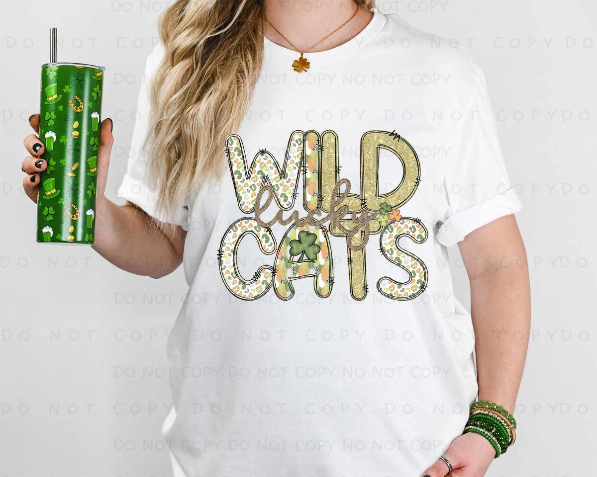 Lucky wildcats st Patrick patterns (caplinger) 82483 DTF transfer
