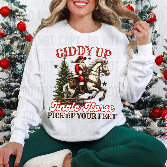 Giddy Up Jingle Horse Pickup Your Feet (SBB) DTF Transfer