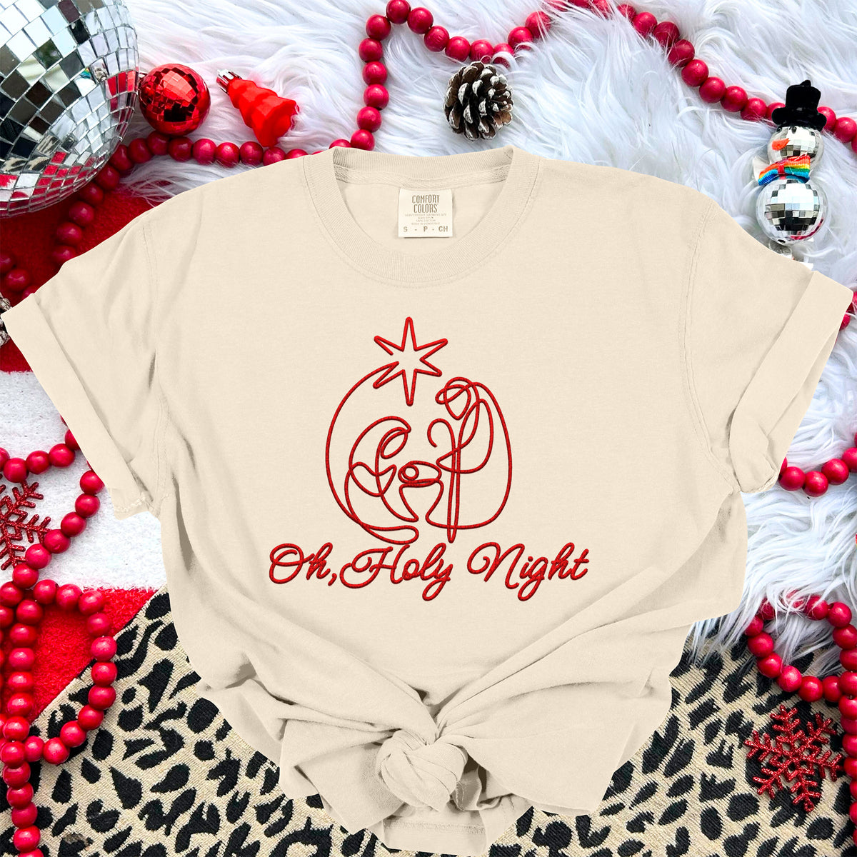 Oh holy night red (HW) 67412 DTF transfer