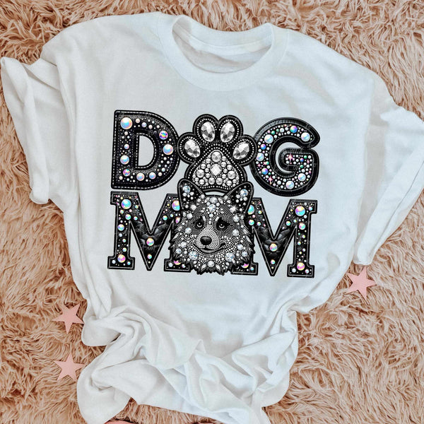 Corgi Dog mom rhinestone 49081 DTF transfer