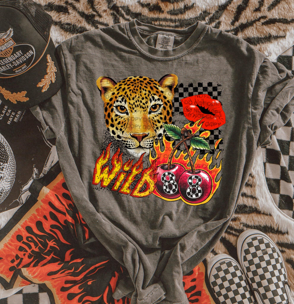 Wild Leopard cherries SCG DTF Transfer