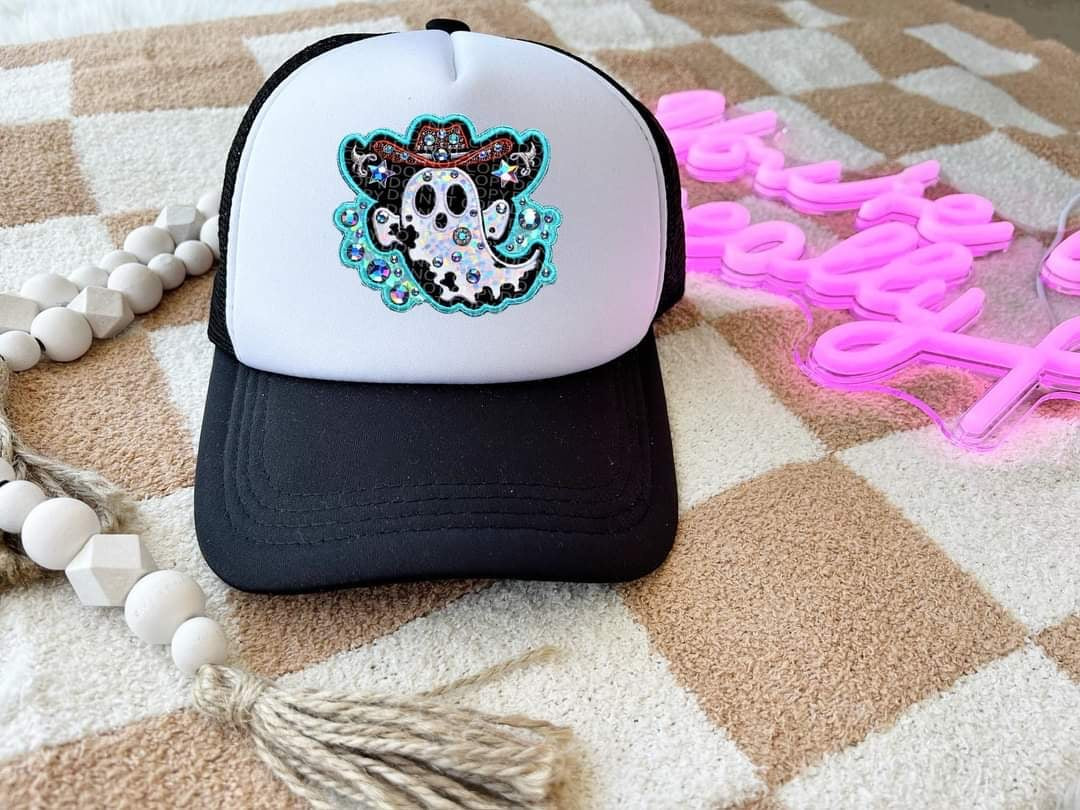Western ghost big hat hat patch (HW) 55283 DTF transfer