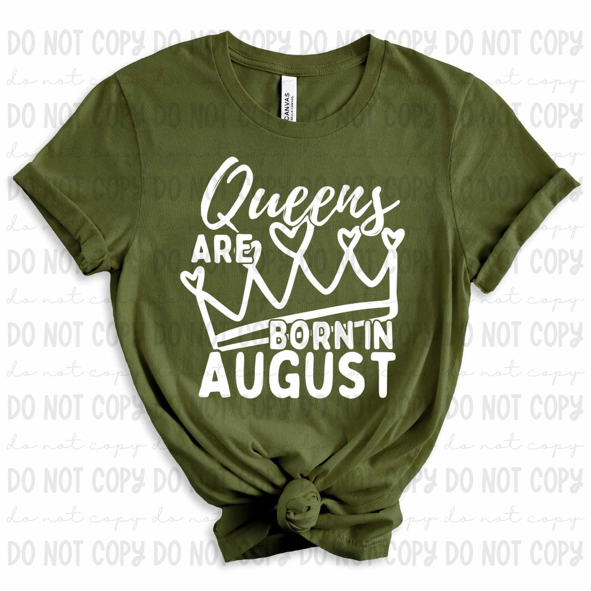 Queens are born in August WHITE (REVEL) 79754 DTF transfer