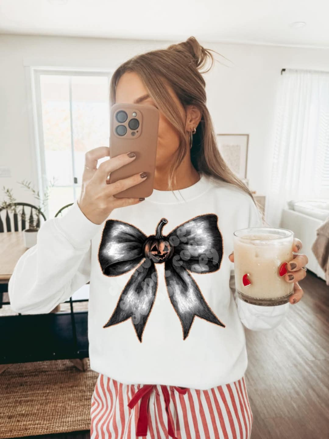 Black Halloween bow (Lyttle) 91573 DTF transfer