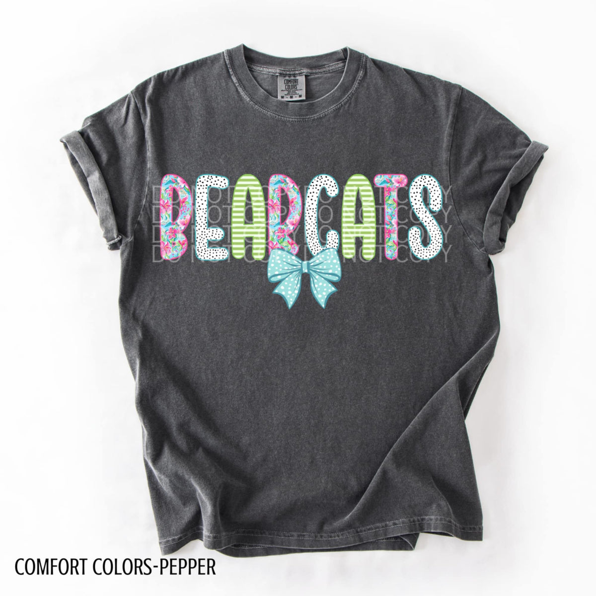 Bearcats blue bow (CSG) 92421 DTF transfer